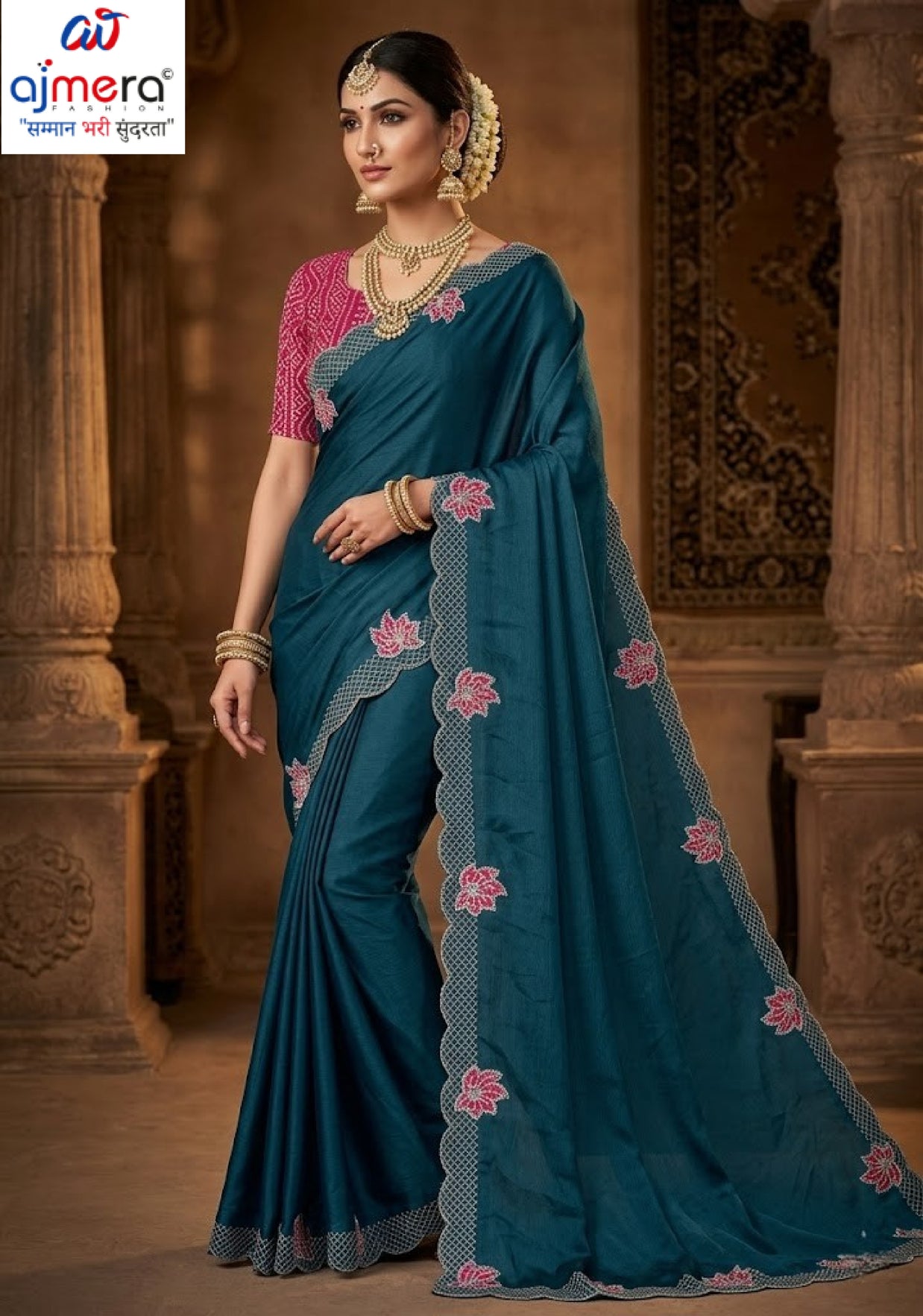 Party Wear Matching Saree with Blouse Piece for Premium Ethnic and Traditional Wear | ADP-PANTALOON