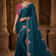 Party Wear Matching Saree with Blouse Piece for Premium Ethnic and Traditional Wear | ADP-PANTALOON