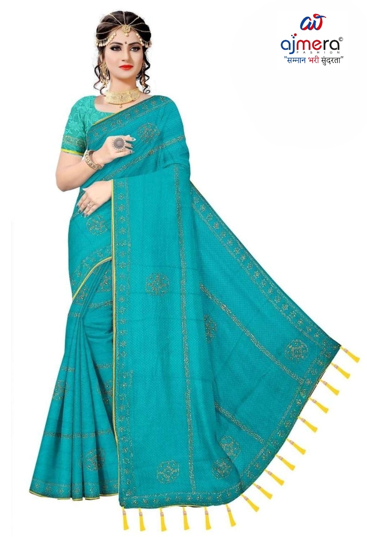 Ladies Matching Saree with Blouse Piece for Premium Ethnic and Traditional Wear | RAL-DANGAL