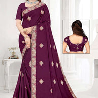 Dyed Saree with Blouse Piece for Premium Ethnic and Traditional Wear | RT-CHANDERI