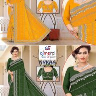 Dyed Fancy Matching Saree with Blouse Piece for Premium Ethnic and Traditional Wear | MKM-NYKAA