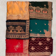 Synthetic Matching Saree with Blouse Piece for Premium Ethnic and Traditional Wear | VKM-SAVITRI