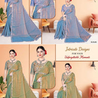 Synthetic Matching Saree with Blouse Piece for Premium Ethnic and Traditional Wear | KPS-SOUL