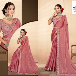 Party Wear Matching Saree with Blouse Piece for Premium Ethnic and Traditional Wear | KPS-MOTOROLA