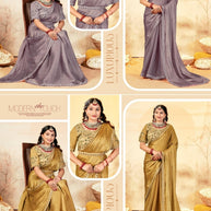 Embroidered Fancy Saree with Blouse Piece for Premium Ethnic and Traditional Wear | KPS-MOGAMBO