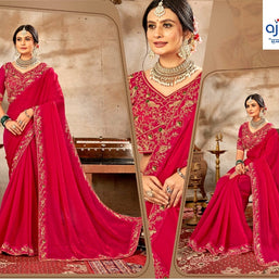 KPS-AMRUDLadies Matching Saree with Blouse Piece for Premium Ethnic and Traditional Wear | KPS-AMRUD