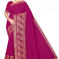 Party Wear Matching Saree with Blouse Piece for Premium Ethnic and Traditional Wear | VKM-MAHAKAL