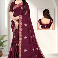 Ethnic Matching Saree with Without Blouse for Premium Ethnic and Traditional Wear | RT-NITYA