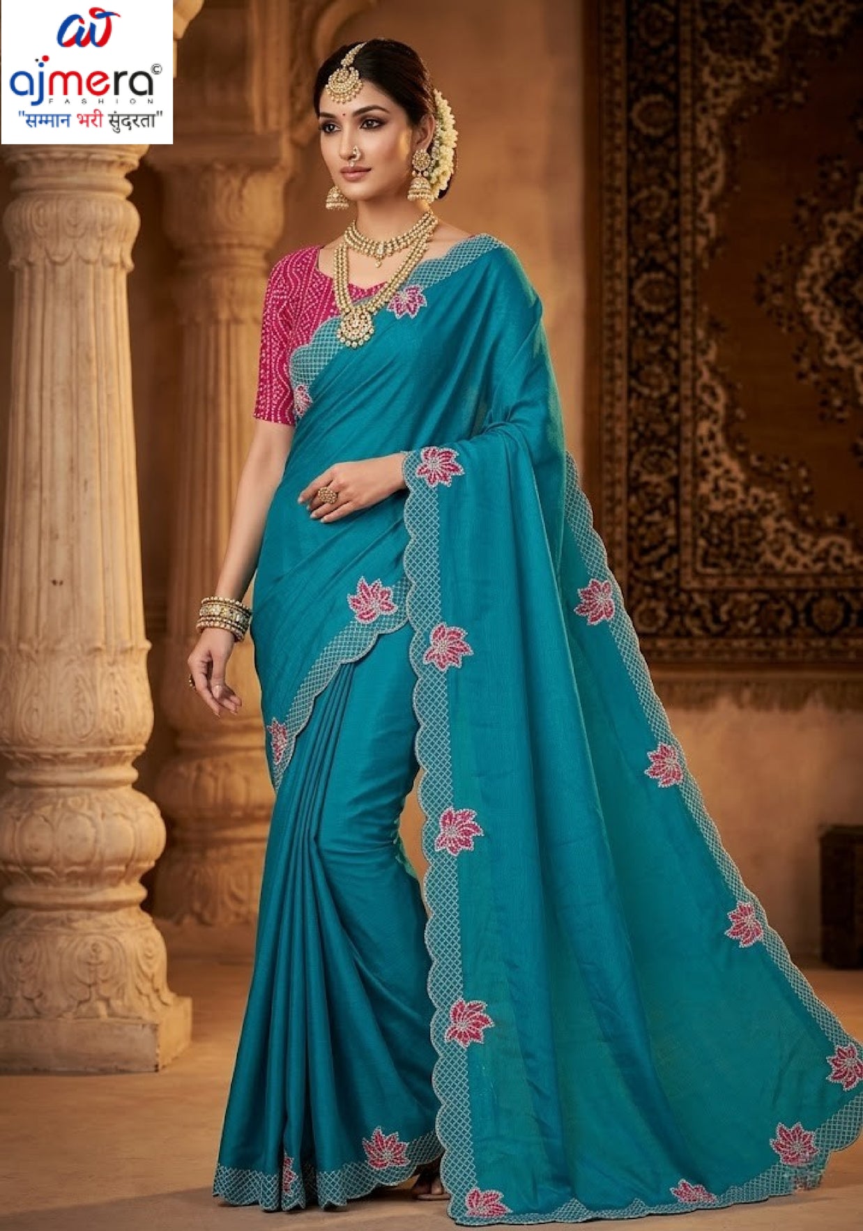 Party Wear Matching Saree with Blouse Piece for Premium Ethnic and Traditional Wear | ADP-PANTALOON