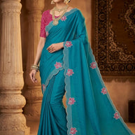 Party Wear Matching Saree with Blouse Piece for Premium Ethnic and Traditional Wear | ADP-PANTALOON