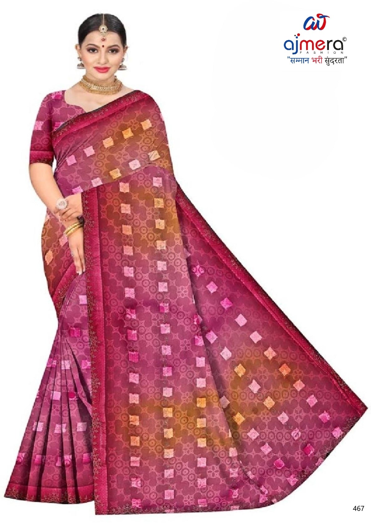 Ethnic Matching Saree with Blouse Piece for Premium Ethnic and Traditional Wear | RAL-SNAP