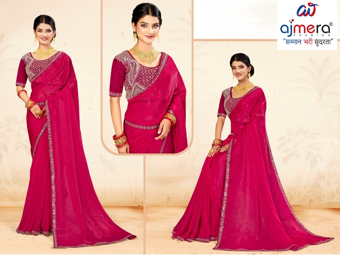 Ethnic Matching Saree with Blouse Piece for Premium Ethnic and Traditional Wear | KPS-JANVIKA