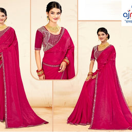 Ethnic Matching Saree with Blouse Piece for Premium Ethnic and Traditional Wear | KPS-JANVIKA