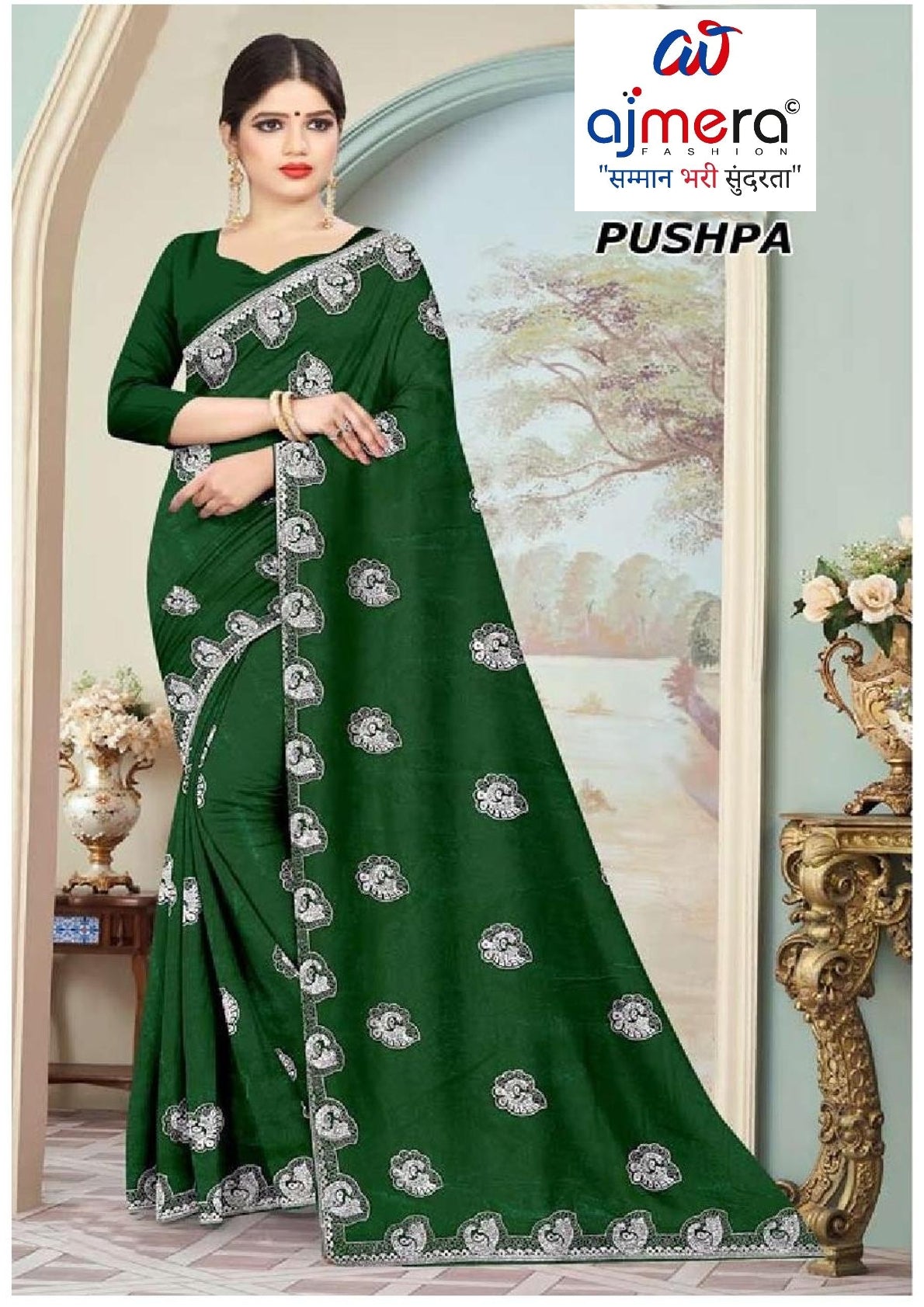 Fancy Matching Saree with Blouse Piece for Premium Ethnic and Traditional Wear | MKM-PUSHPA