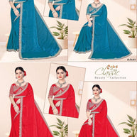 Embroidered Fancy Saree with Blouse Piece for Premium Ethnic and Traditional Wear | KPS-TOM