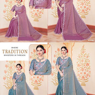 Printed Matching Saree with Blouse Piece for Premium Ethnic and Traditional Wear | KPS-TENDULKAR