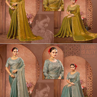 Printed Matching Saree with Blouse Piece for Premium Ethnic and Traditional Wear | PRM-SHIMLA HILLS