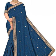 Ladies Matching Saree with Blouse Piece for Premium Ethnic and Traditional Wear | VKM-JAAFERI
