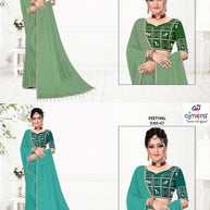 Matching Saree with Blouse Piece for Premium Ethnic and Traditional Wear | PUN-FESTIVAL-427