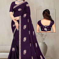 Dyed Saree with Blouse Piece for Premium Ethnic and Traditional Wear | RT-YAMINI