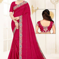 Dyed Fancy Matching Saree with Without Blouse for Premium Ethnic and Traditional Wear | RT-ROOP SANGAM