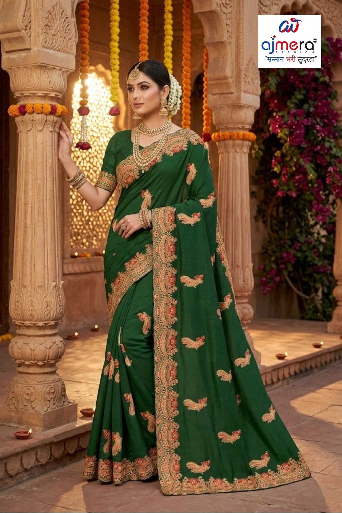 Dyed Saree with Blouse Piece for Premium Ethnic and Traditional Wear | MKM-DIVISHA