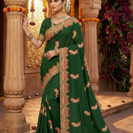 Dyed Saree with Blouse Piece for Premium Ethnic and Traditional Wear | MKM-DIVISHA