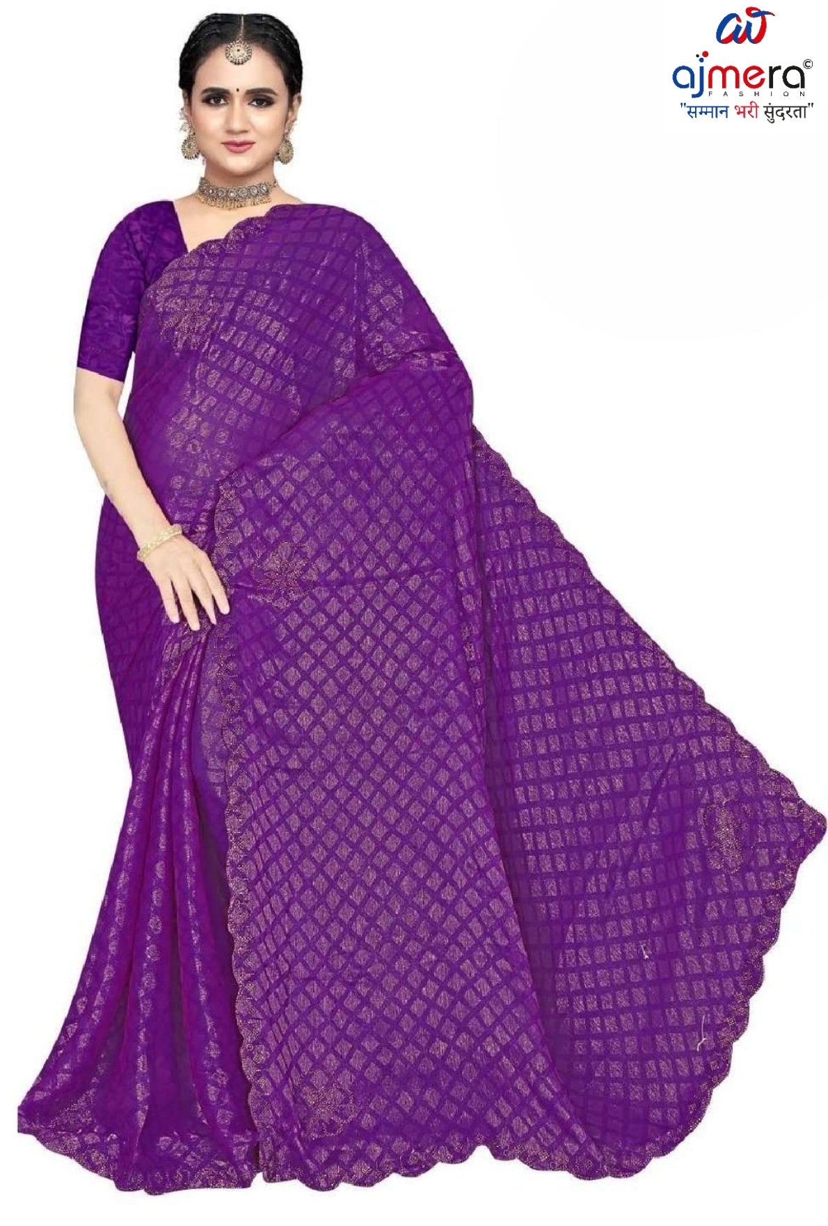 Fancy Matching Saree with Blouse Piece for Premium Ethnic and Traditional Wear | RAL-TRIVENI