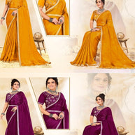 Party Wear Matching Saree with Blouse Piece for Premium Ethnic and Traditional Wear | KPS-GATHA