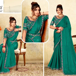 Designer Matching Saree with Blouse Piece for Premium Ethnic and Traditional Wear | KPS-AARYA