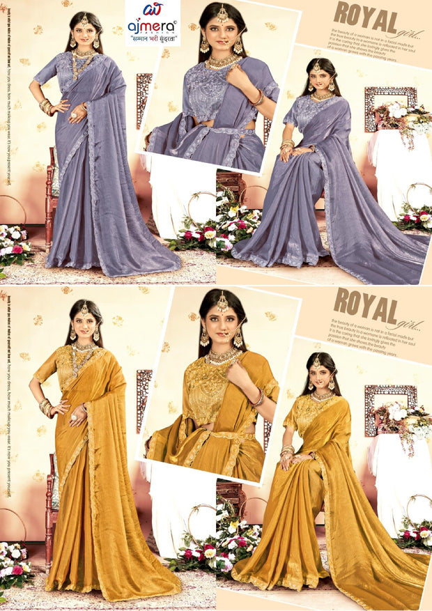 Printed Matching Saree with Blouse Piece for Premium Ethnic and Traditional Wear | KPS-MIRROR