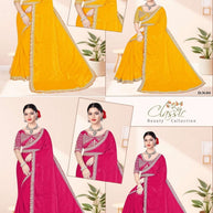 Embroidered Fancy Saree with Blouse Piece for Premium Ethnic and Traditional Wear | KPS-TOM