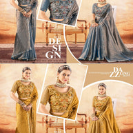 Printed Matching Saree with Blouse Piece for Premium Ethnic and Traditional Wear | KPS-FARZANA