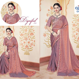 Dyed Fancy Matching Saree with Blouse Piece for Premium Ethnic and Traditional Wear | KPS-CARROT