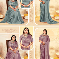 Embroidered Fancy Saree with Blouse Piece for Premium Ethnic and Traditional Wear | KPS-MOGAMBO