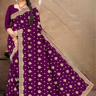 Dyed Saree with Blouse Piece for Premium Ethnic and Traditional Wear | VKM-CIVIC