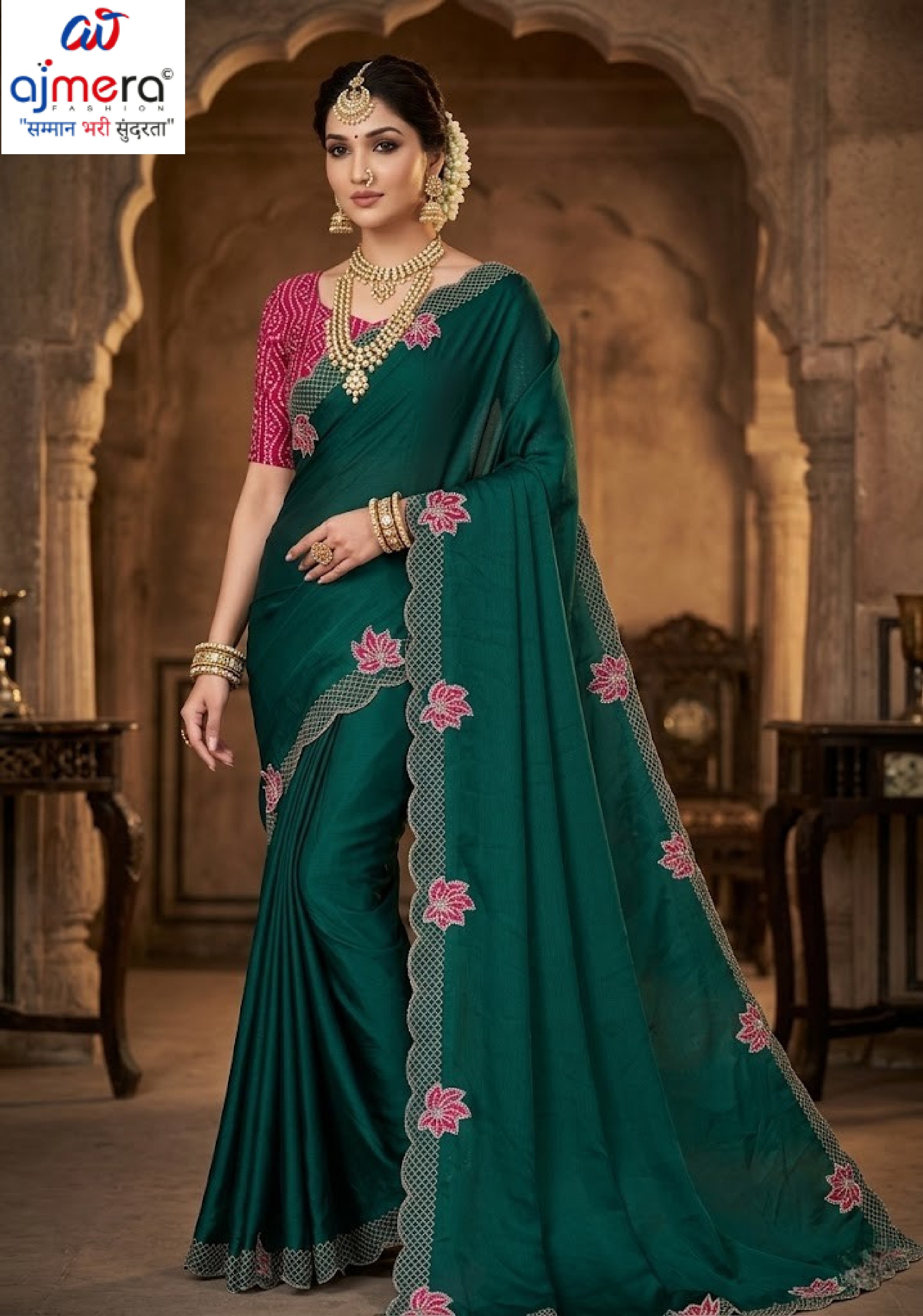 Party Wear Matching Saree with Blouse Piece for Premium Ethnic and Traditional Wear | ADP-PANTALOON