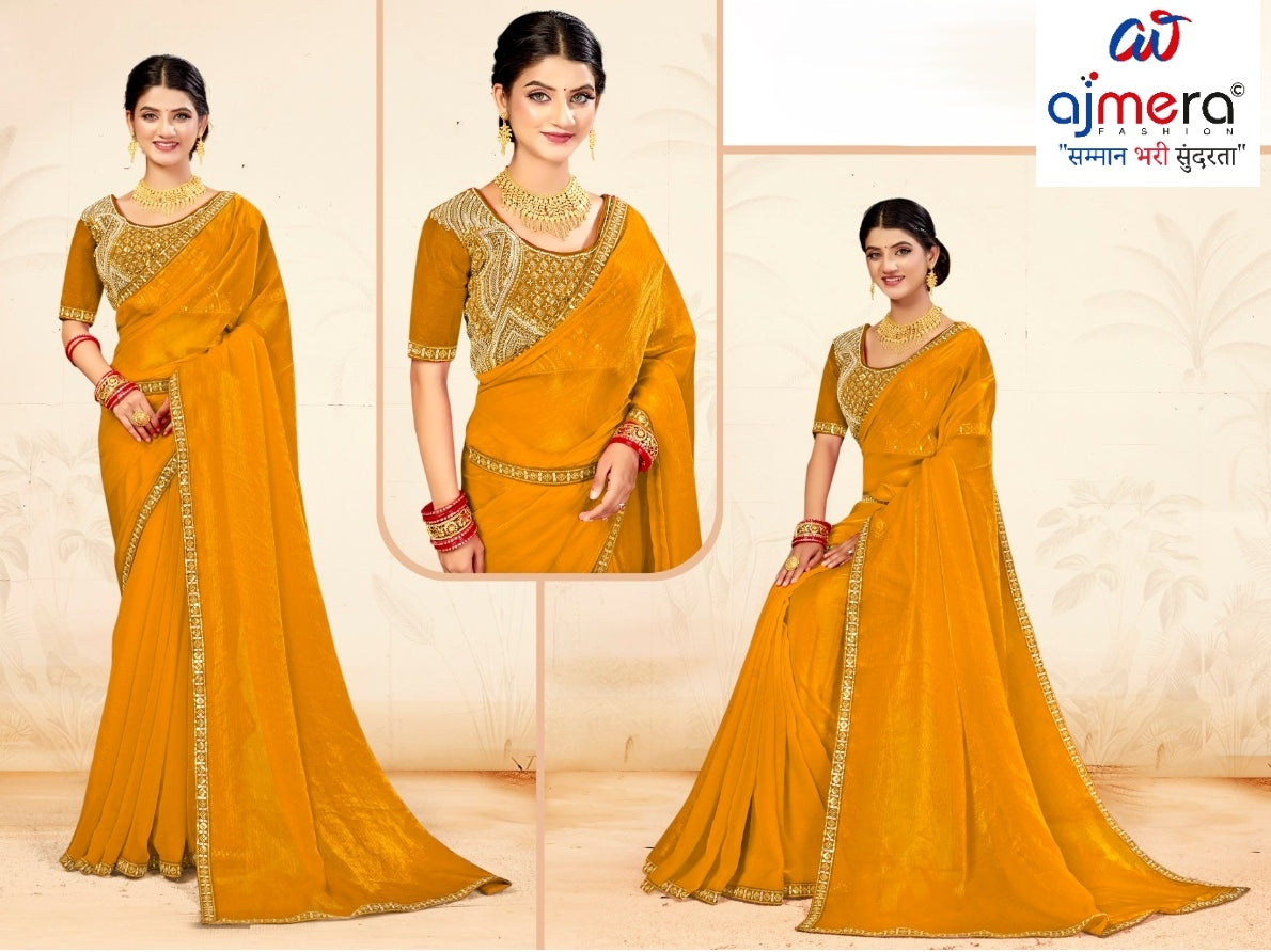 Ethnic Matching Saree with Blouse Piece for Premium Ethnic and Traditional Wear | KPS-JANVIKA