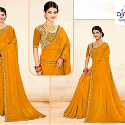 Ethnic Matching Saree with Blouse Piece for Premium Ethnic and Traditional Wear | KPS-JANVIKA
