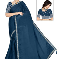 Party Wear Matching Saree with Blouse Piece for Premium Ethnic and Traditional Wear | SMM-8745