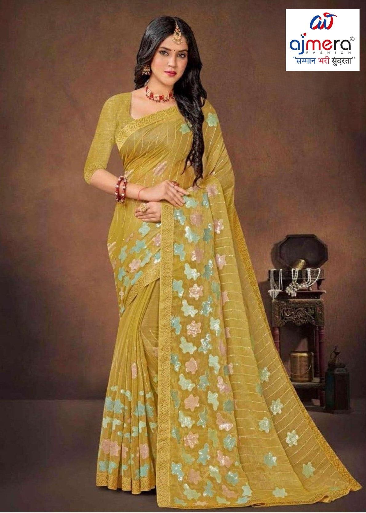Synthetic Matching Saree with Blouse Piece for Premium Ethnic and Traditional Wear | VCR-NEXA