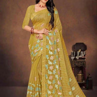 Synthetic Matching Saree with Blouse Piece for Premium Ethnic and Traditional Wear | VCR-NEXA