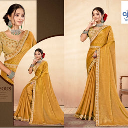 Party Wear Matching Saree with Blouse Piece for Premium Ethnic and Traditional Wear | KPS-MOTOROLA