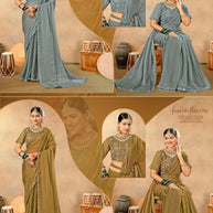 Designer Matching Saree with Blouse Piece for Premium Ethnic and Traditional Wear | KPS-MANGO