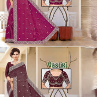 Dyed Saree with Blouse Piece for Premium Ethnic and Traditional Wear | MKM-VASUKI