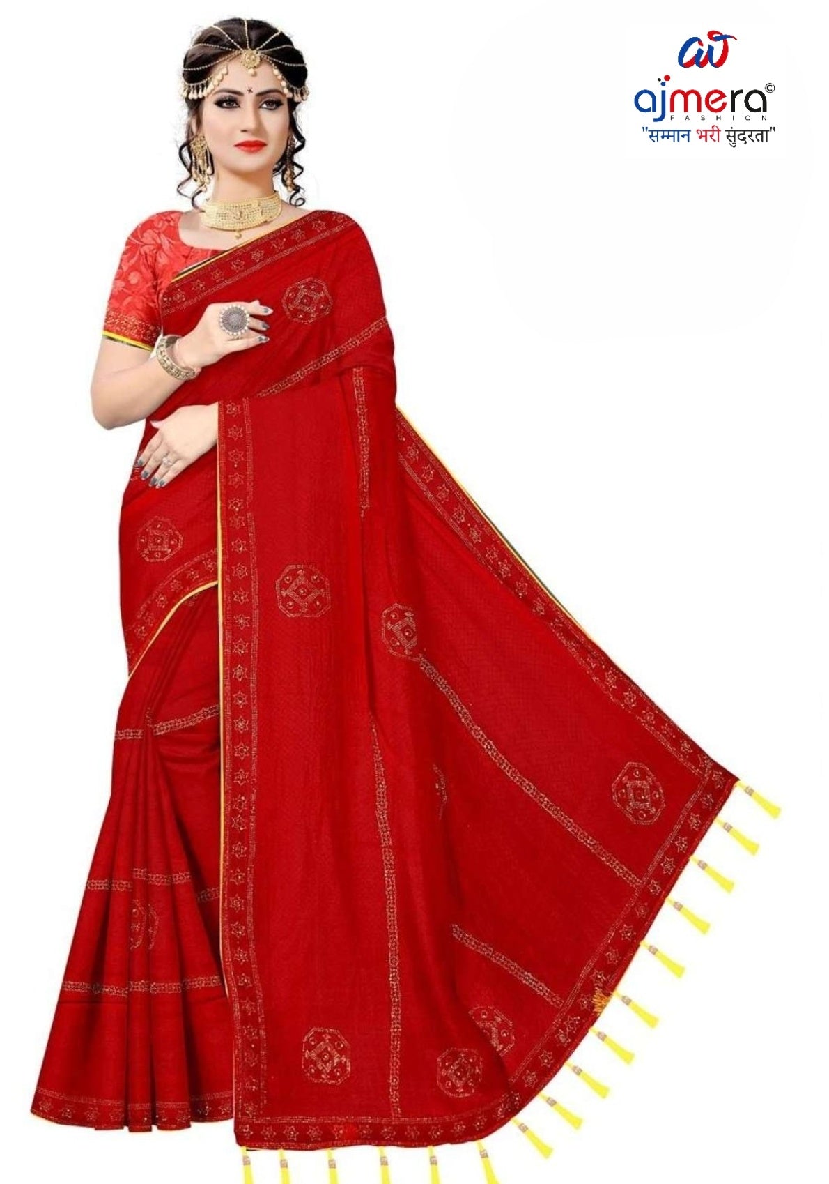 Ladies Matching Saree with Blouse Piece for Premium Ethnic and Traditional Wear | RAL-DANGAL