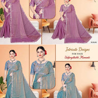 Synthetic Matching Saree with Blouse Piece for Premium Ethnic and Traditional Wear | KPS-SOUL