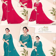 Ladies Matching Saree with Blouse Piece for Premium Ethnic and Traditional Wear | KPS-TGB VOL-6