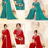 Party Wear Matching Saree with Blouse Piece for Premium Ethnic and Traditional Wear | KPS-GATHA