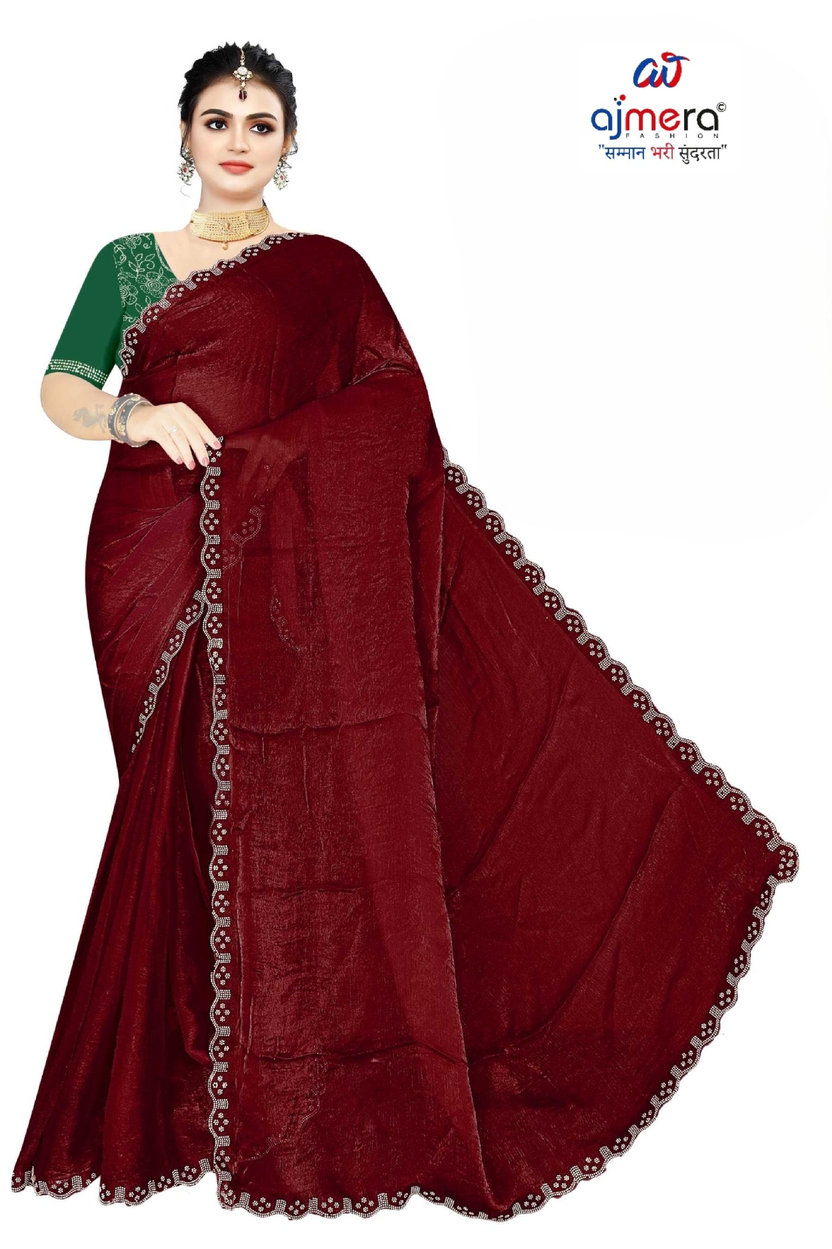 Dyed Saree with Blouse Piece for Premium Ethnic and Traditional Wear | SMM-8500